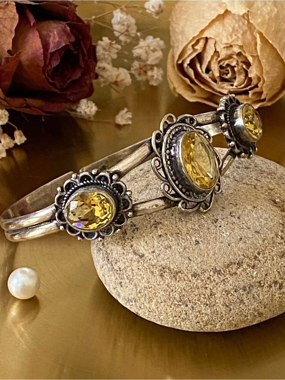Citrine Hand Crafted Bangle